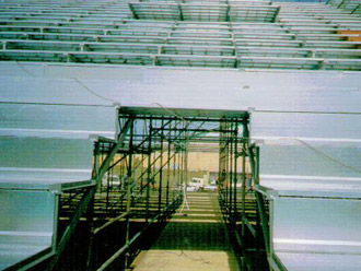 grandstand being built